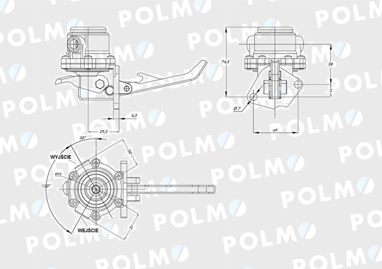 Pompa zasilająca 01260044 POLMO