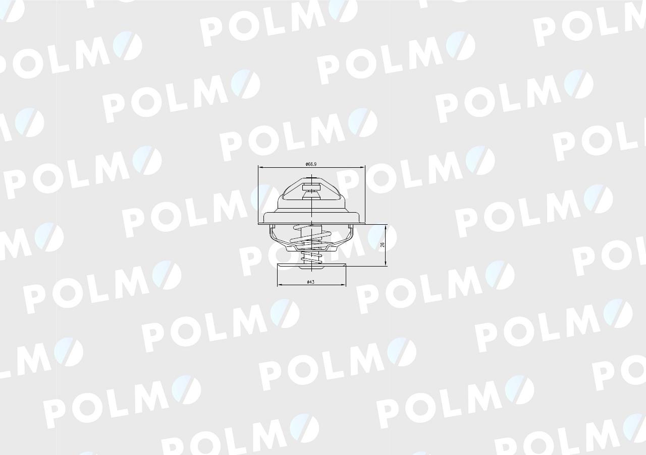 Termostat F1192000500040 Deutz Fendt POLMO