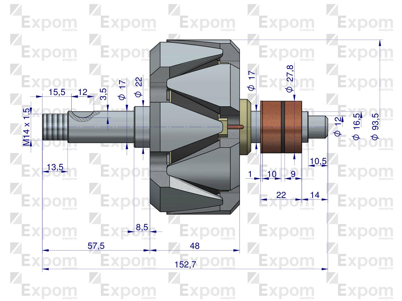 Wirnik alternatora 0120484011EX Nowy Typ EXPOM KWIDZYN eu 