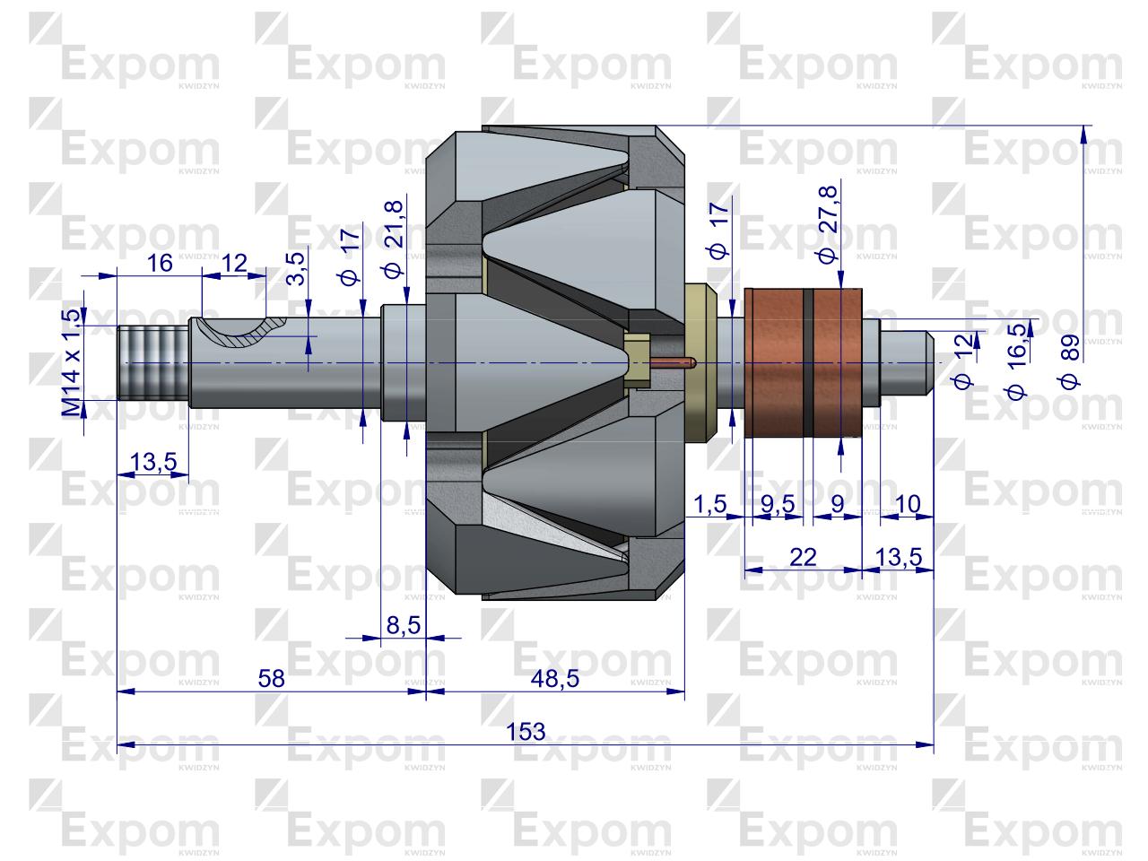 Wirnik alternatora 0120488205EX Nowy Typ EXPOM KWIDZYN eu 