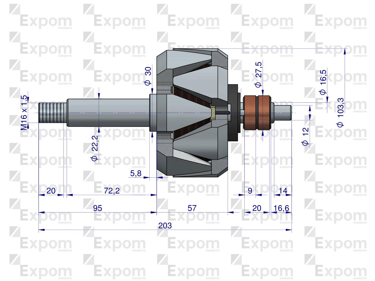 Wirnik alternatora 0120468055EX Nowy Typ EXPOM KWIDZYN eu