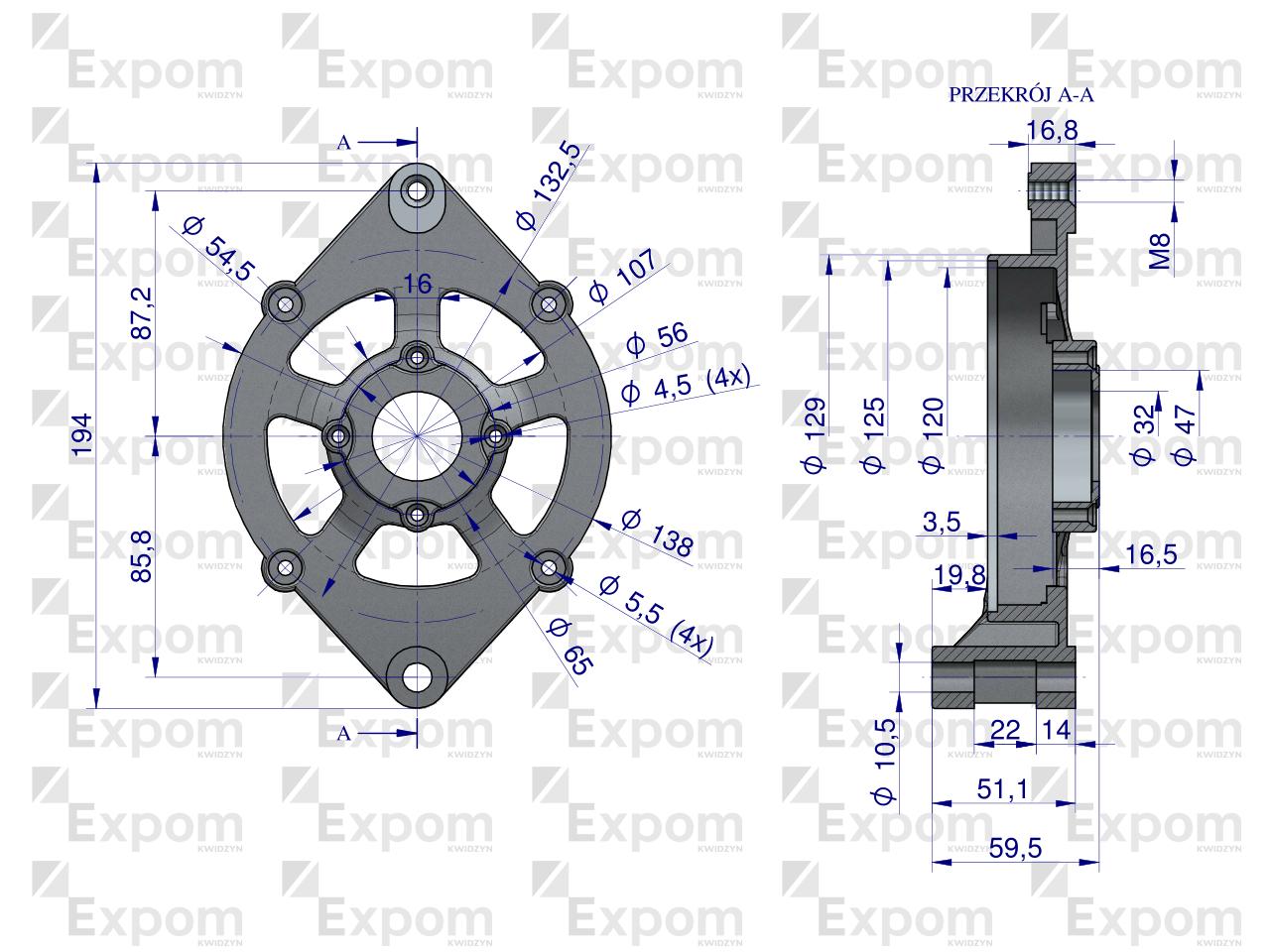 Pokrywa przednia alternatora 0120488205 Nowy Typ EXPOM KWIDZYN eu 