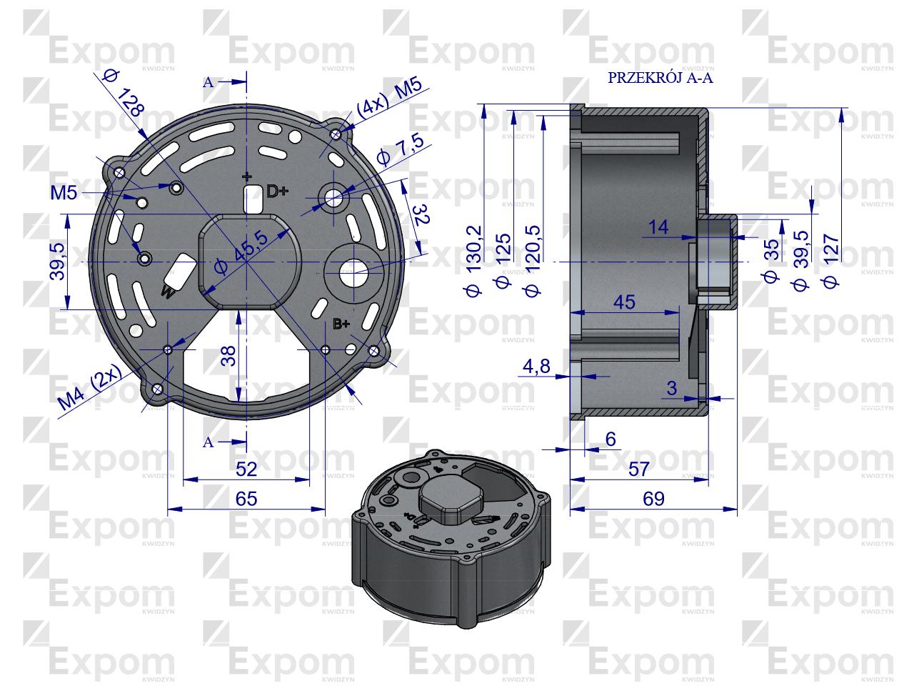 Pokrywa tylna alternatora 0120488205EX Nowy Typ EXPOM KWIDZYN eu 
