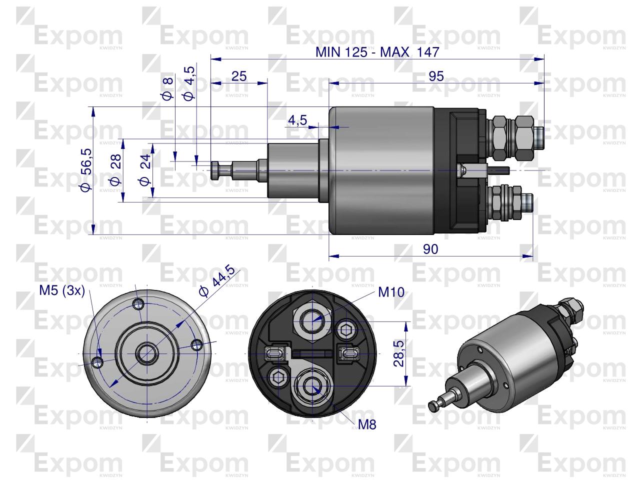 Wyłącznik ( włącznik) rozrusznika Blue Line 7152560.-762 New Holland. Perkins EXPOM KWIDZYN eu 