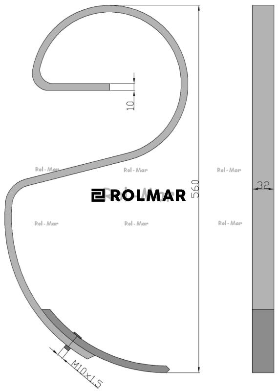 Ząb agregatu uprawowego Bagra