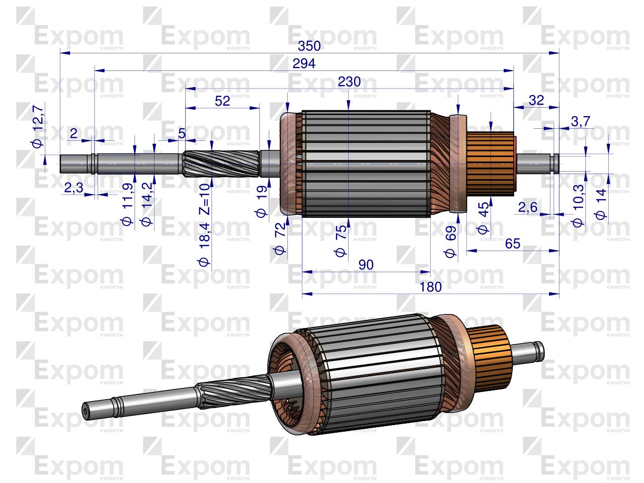 Wirnik rozrusznika R-11 8543000 EXPOM KWIDZYN eu
