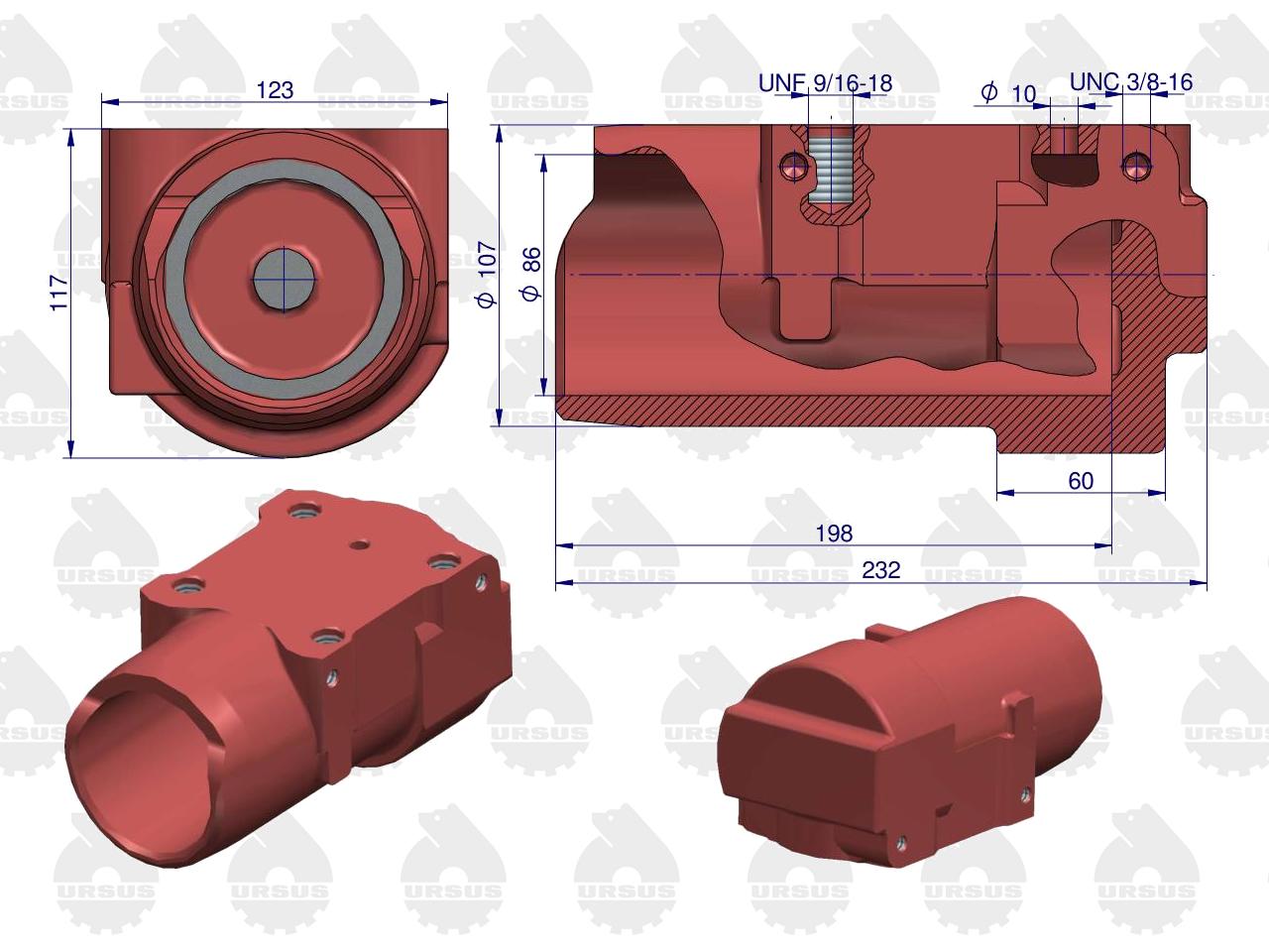 Cylinder podnośnika MF-4 ORYGINAŁ URSUS