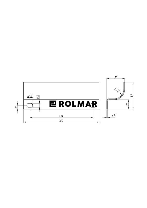 Łopatka tarczy rozrzucającej metalowa Kos
