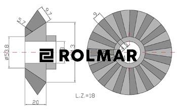 Koło Z-18 przekładni RNZ (LEJ)