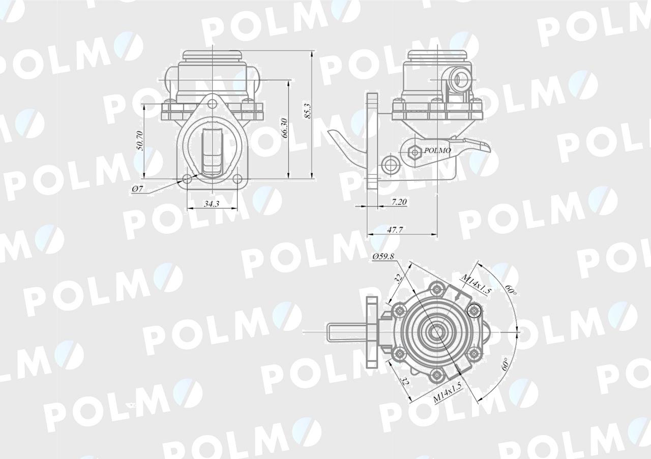 Pompa zasilająca 04231021. F150204710012 POLMO