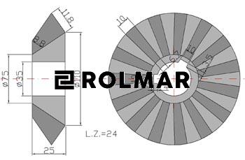 Koło zębate stożkowe Z-24 Rozrzutnik