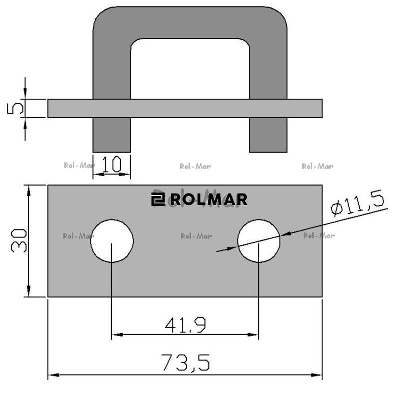Ogniwo łańcucha podłogowego kpl. (spinka) Rozrzutnik
