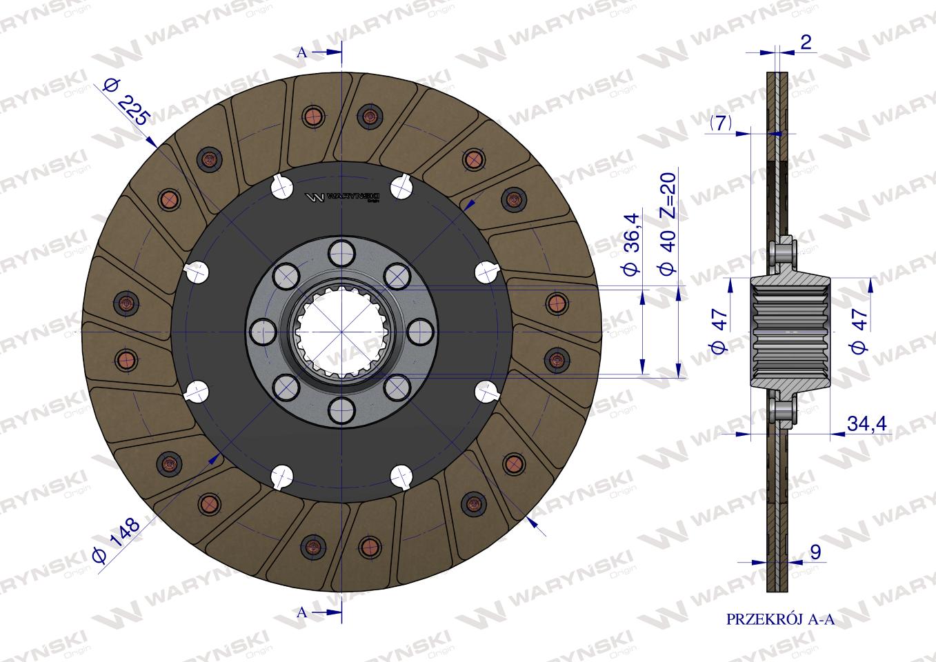 Tarcza sprzęgła Deutz 2316746 WARYŃSKI