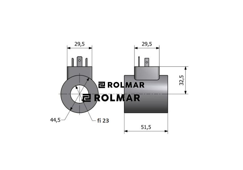 Cewka dzielnika elektrozaworu DVS6/50L, DVS6/50 L/MIN 24V
