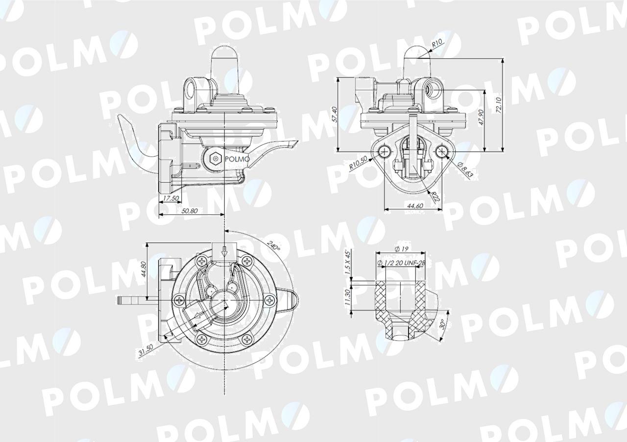 Pompa zasilająca 25066404 POLMO