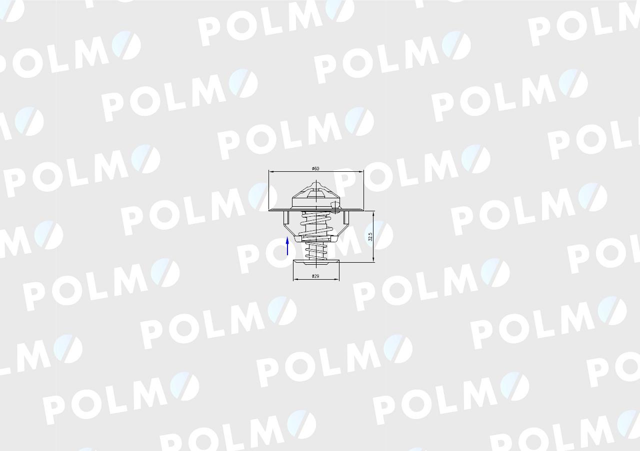 Termostat 2856543 Steyr. New Holland. Case POLMO
