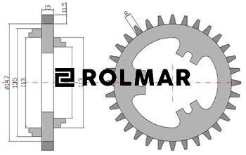 Koło zębate średnie Siewnik Poznaniak