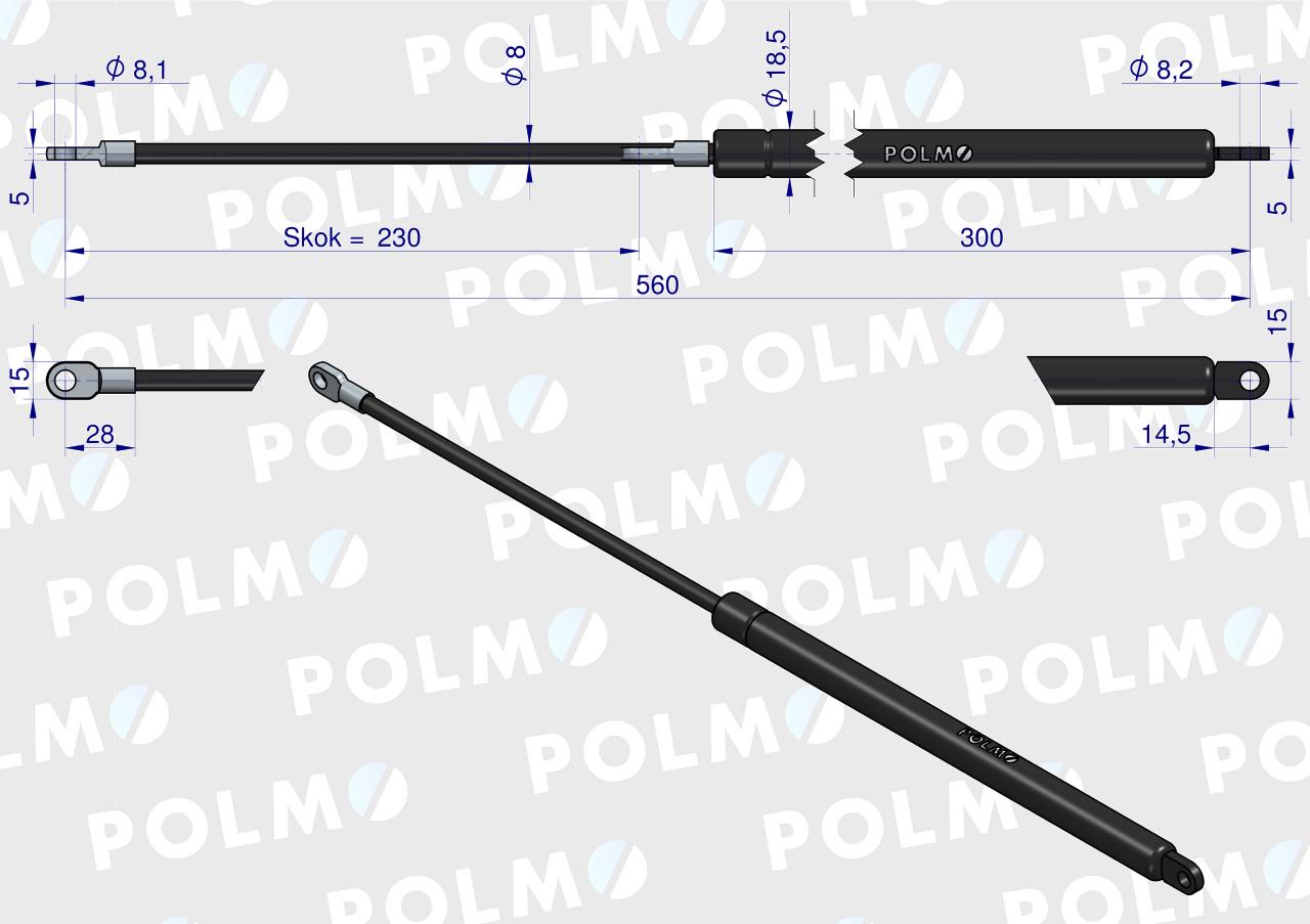 Siłownik New Holland 320792350 POLMO