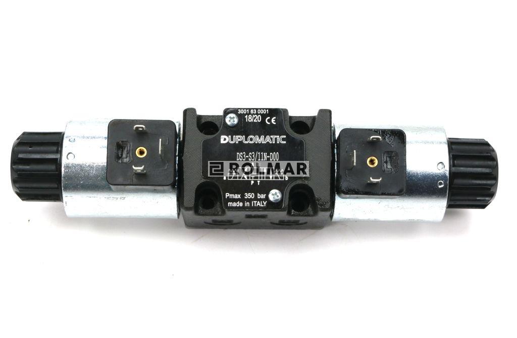 Rozdzielacz (elektrozawór) suwak "Y" DS3-S3/11N-D24 24V DC (cewka x 2) Heavy 350bar. 100l/min Duplomatic