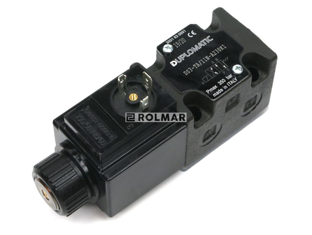Rozdzielacz (elektrozawór) DS3-TA02/11N-A230K1 230V AC Heavy 350bar, 100l/min Duplomatic