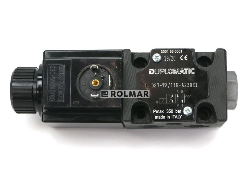 Rozdzielacz (elektrozawór) DS3-TA02/11N-A230K1 230V AC Heavy 350bar, 100l/min Duplomatic