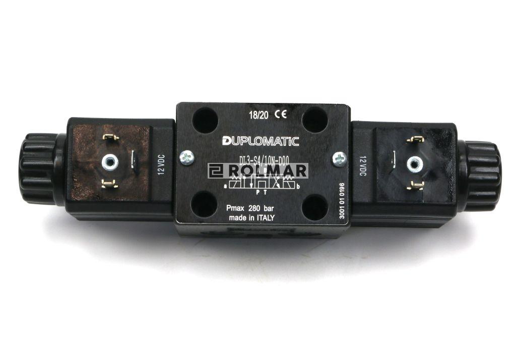 Rozdzielacz (elektrozawór) suwak "n" DL3-S4/10N-D12 12V DC (cewka x 2) Compact 280bar. 50l/min Duplomatic