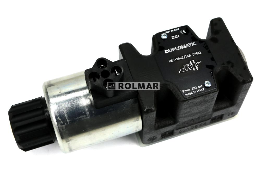 Rozdzielacz (elektrozawór NG 10) DS5-TA02/14N-D24K1 24VDC (cewka x 1) Compact 320bar. 150l/min Duplomatic