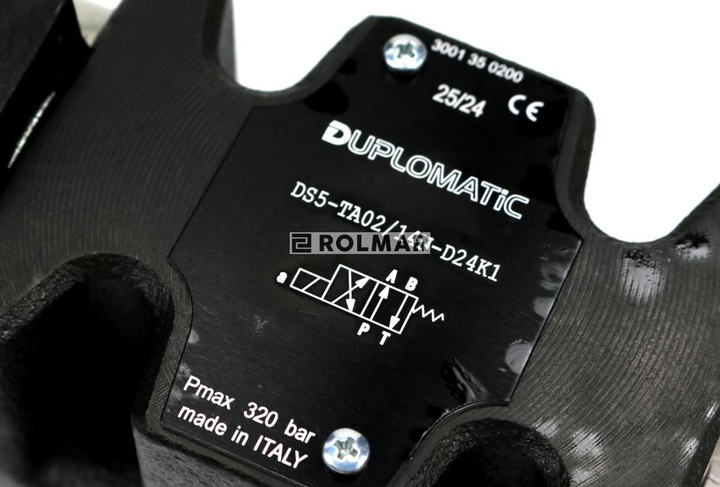 Rozdzielacz (elektrozawór NG 10) DS5-TA02/14N-D24K1 24VDC (cewka x 1) Compact 320bar. 150l/min Duplomatic