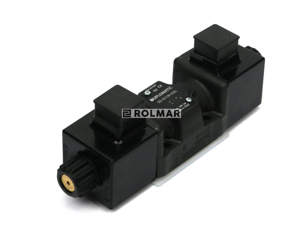 Rozdzielacz (elektrozawór NG 10) suwak "H" DL5-S2/10N-D24K1 24VDC (cewka x 2) Compact 320bar. 125l/min Duplomatic