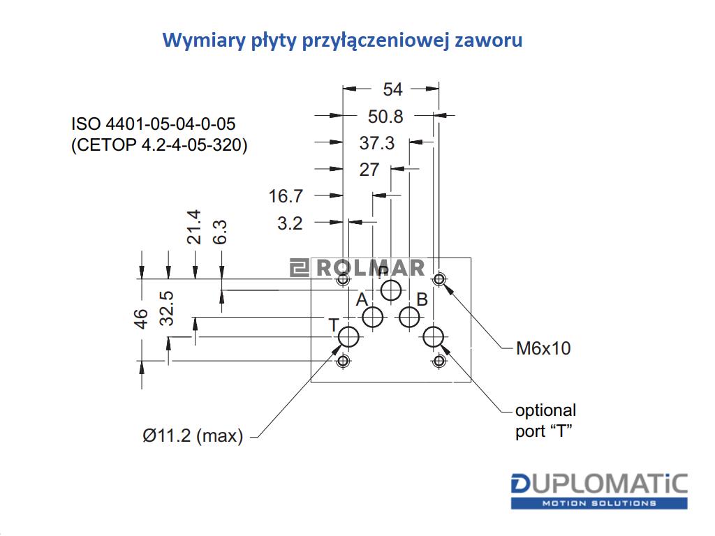 Rozdzielacz (elektrozawór NG 10) suwak "Y" DL5-S3/10N-D24K1 24VDC (cewka x 2) Compact 320bar. 125l/min Duplomatic