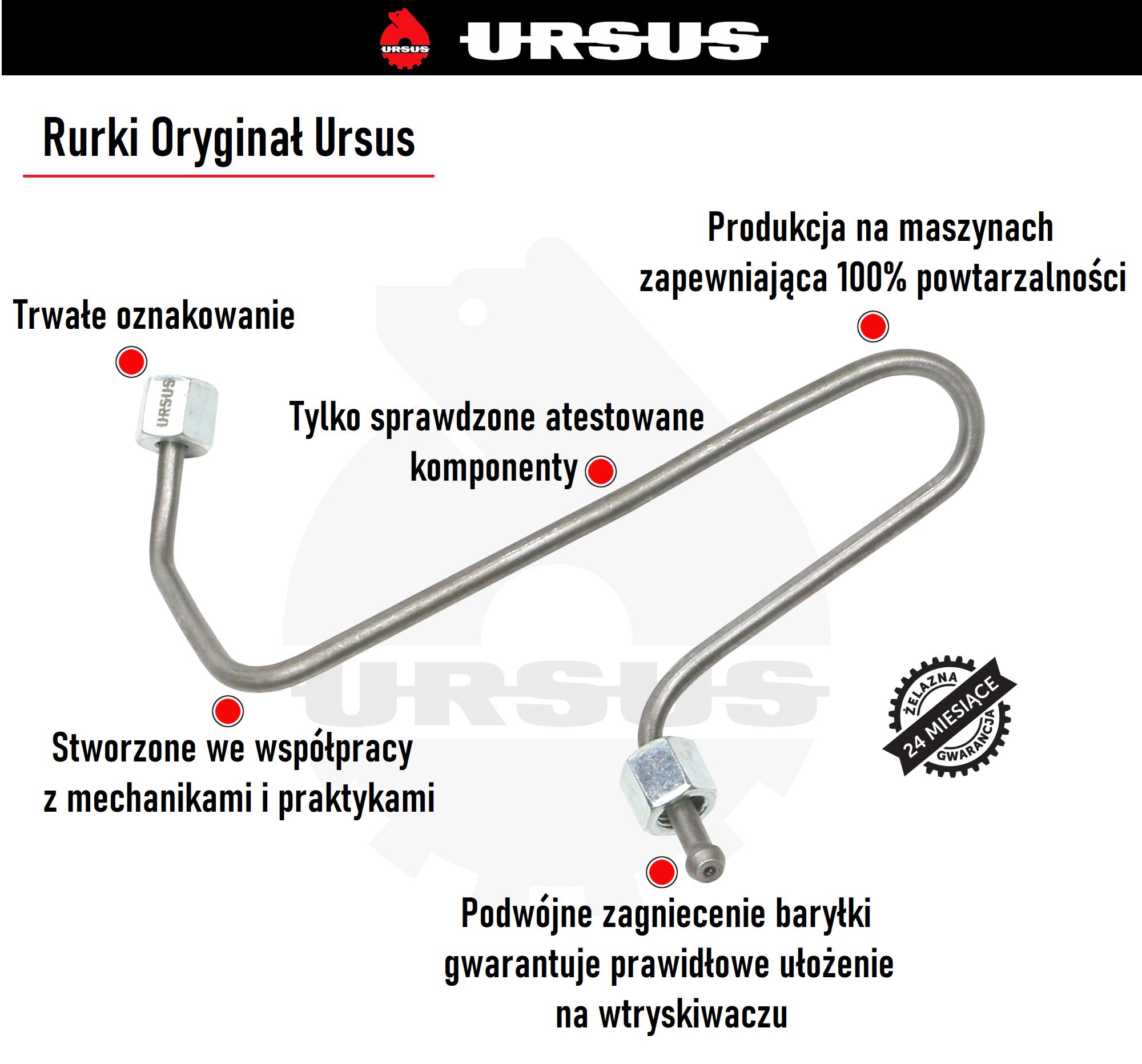 Przewód wtryskowy 4-cyl. MF4 ORYGINAŁ URSUS