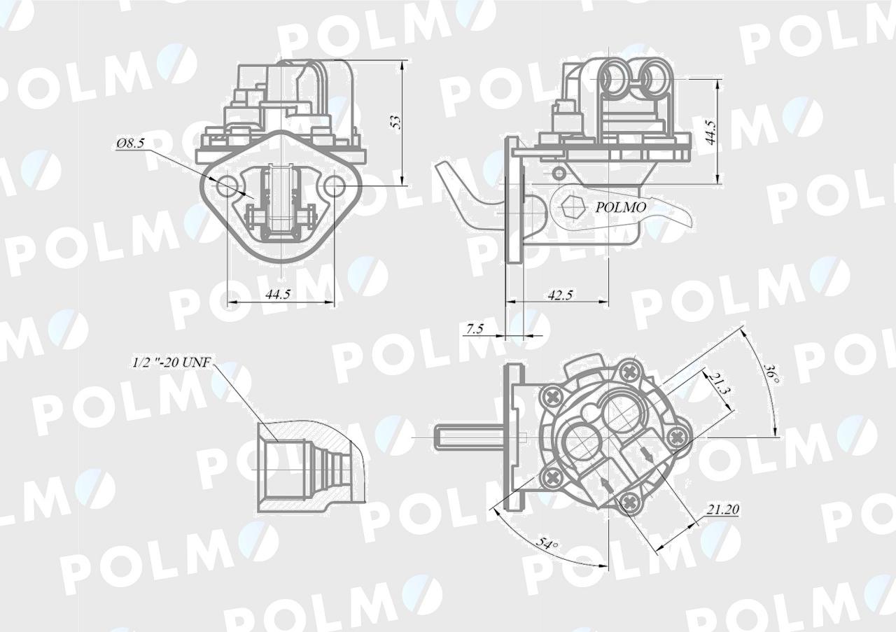 Pompa zasilająca 0011245U91 POLMO