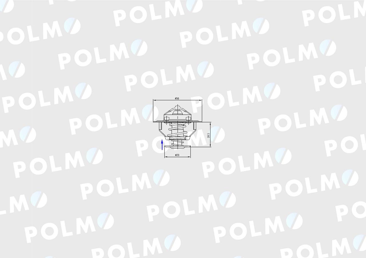 Termostat 3802273 Komatsu POLMO