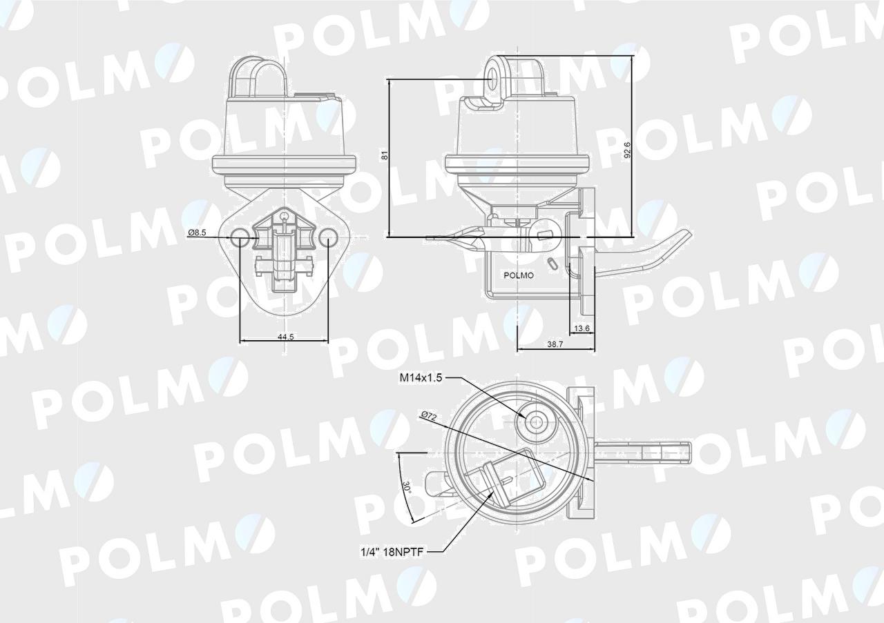 Pompa zasilająca 3904374 POLMO