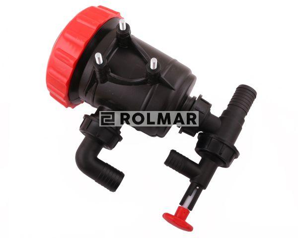 Filtr SS 32 mm z zaworem spustowym z wyjściami na przewody fi 32 mm Opryskiwacz