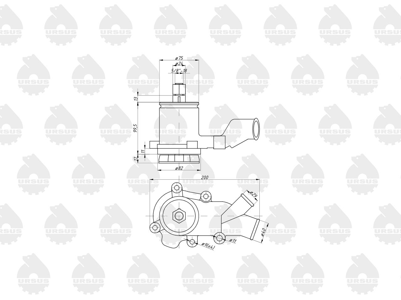 Pompa wody MF4 6014 ORYGINAŁ URSUS