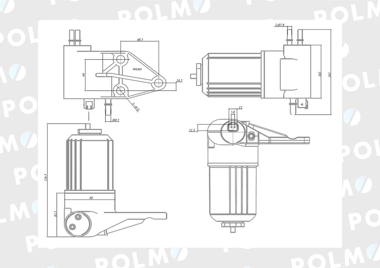 Pompa zasilająca n.typ elektryczna z filtrem 4132A015 POLMO