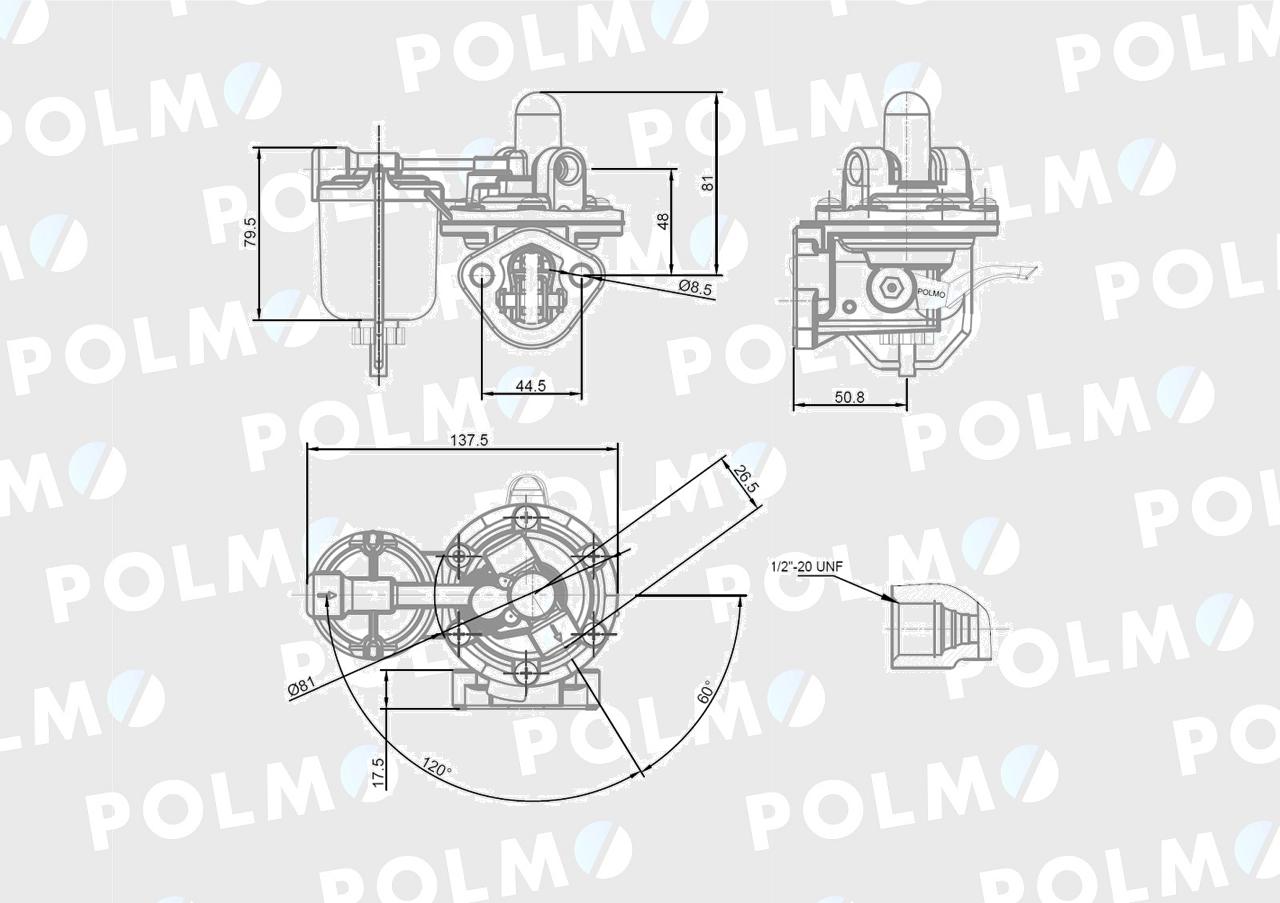 Pompa zasilająca 3637338M91 POLMO