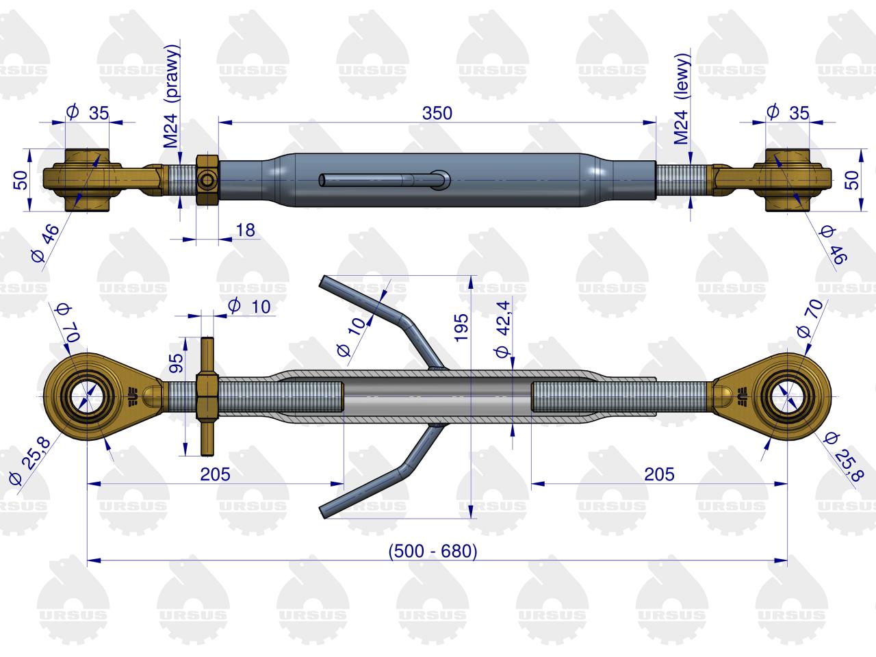 Łącznik centralny kompletny C-330 ORYGINAŁ URSUS