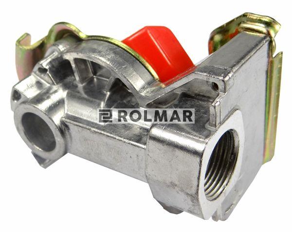 Złącze przewodów powietrza bez zaworu C-330/360/Przyczepa (twarde) x501200 Euro 22x1.5 Czerwone