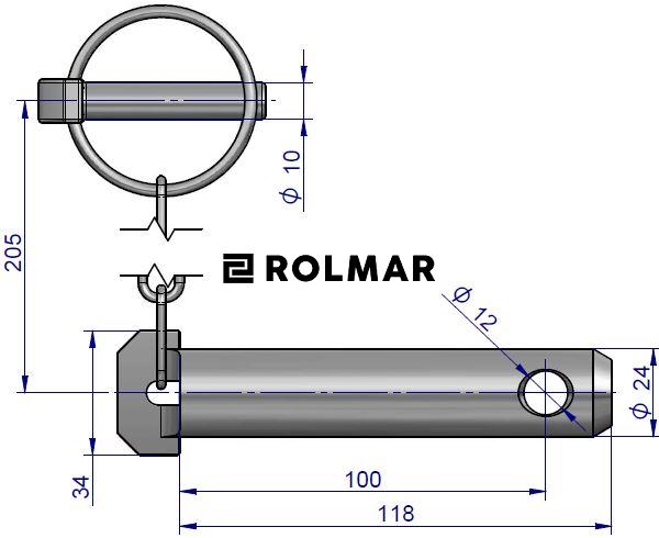 Sworzeń łącznika centralnego C-330 C-360