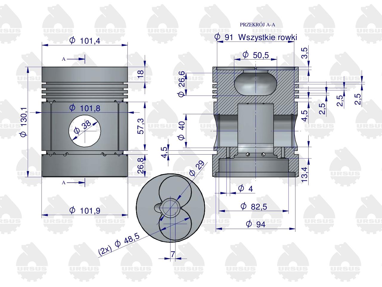 Zestaw naprawczy silnika C-330 ORYGINAŁ URSUS