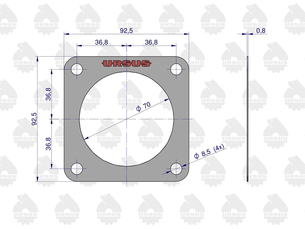Uszczelka łożyska dźwigni zmiany biegów krążelit 0.8mm C-330 ( sprzedawane po 10 ) ORYGINAŁ URSUS