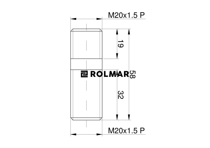 Śruba mocowania koła tylnego M20x1.5 C-330