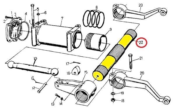 Wał podnośnika C-330 ORYGINAŁ URSUS