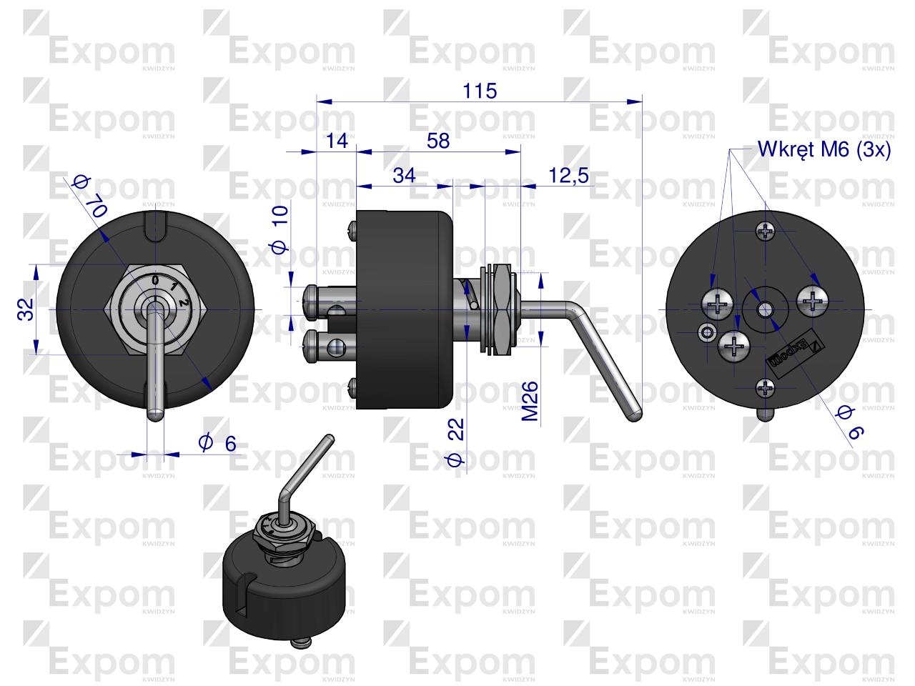 Przełącznik świec żarowych  C-330 EXPOM KWIDZYN eu