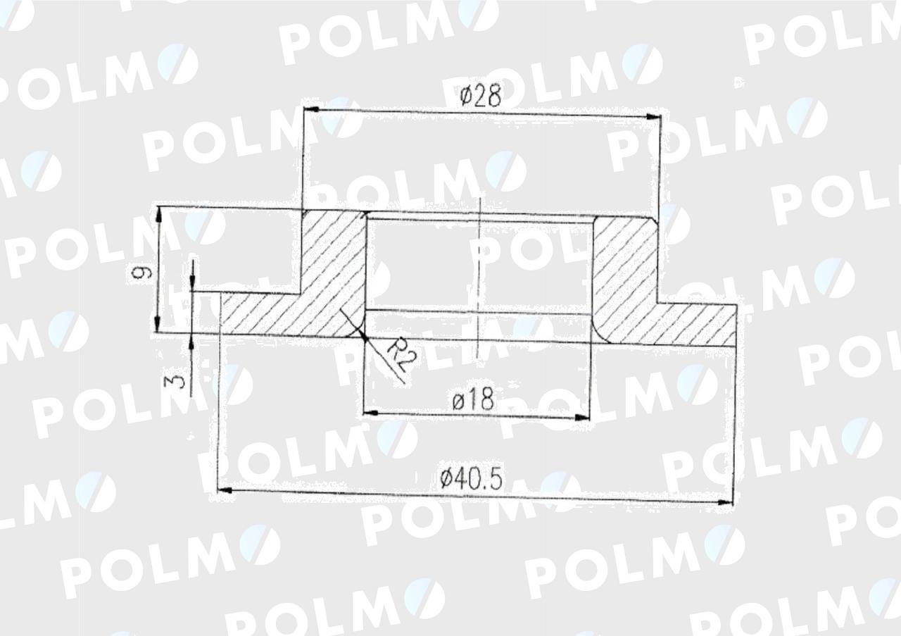 Uszczelka złącza standard Euro (  sprzedawane po 10 ) POLMO