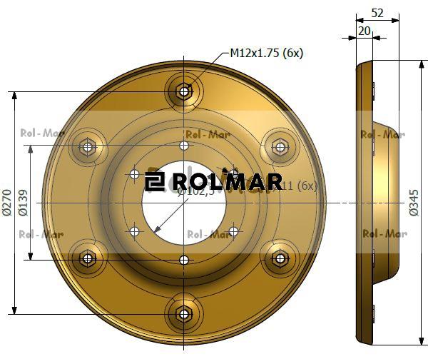 Talerz oporowy Kosiarka rotacyjna