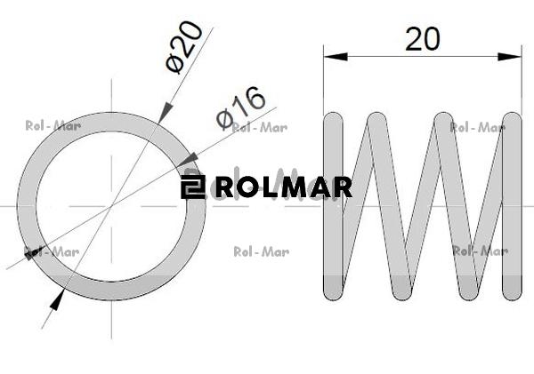 Sprężyna ściskowa hamulca ręcznego Bizon