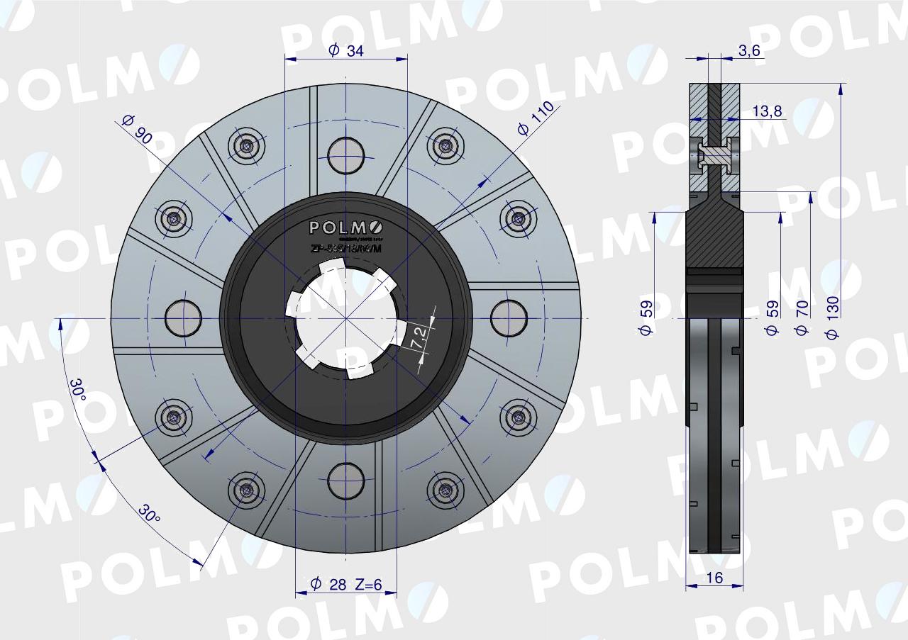 Tarcza hamulca mała 5040240760 Bizon POLMO